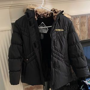 Black cheetah lines jacket
